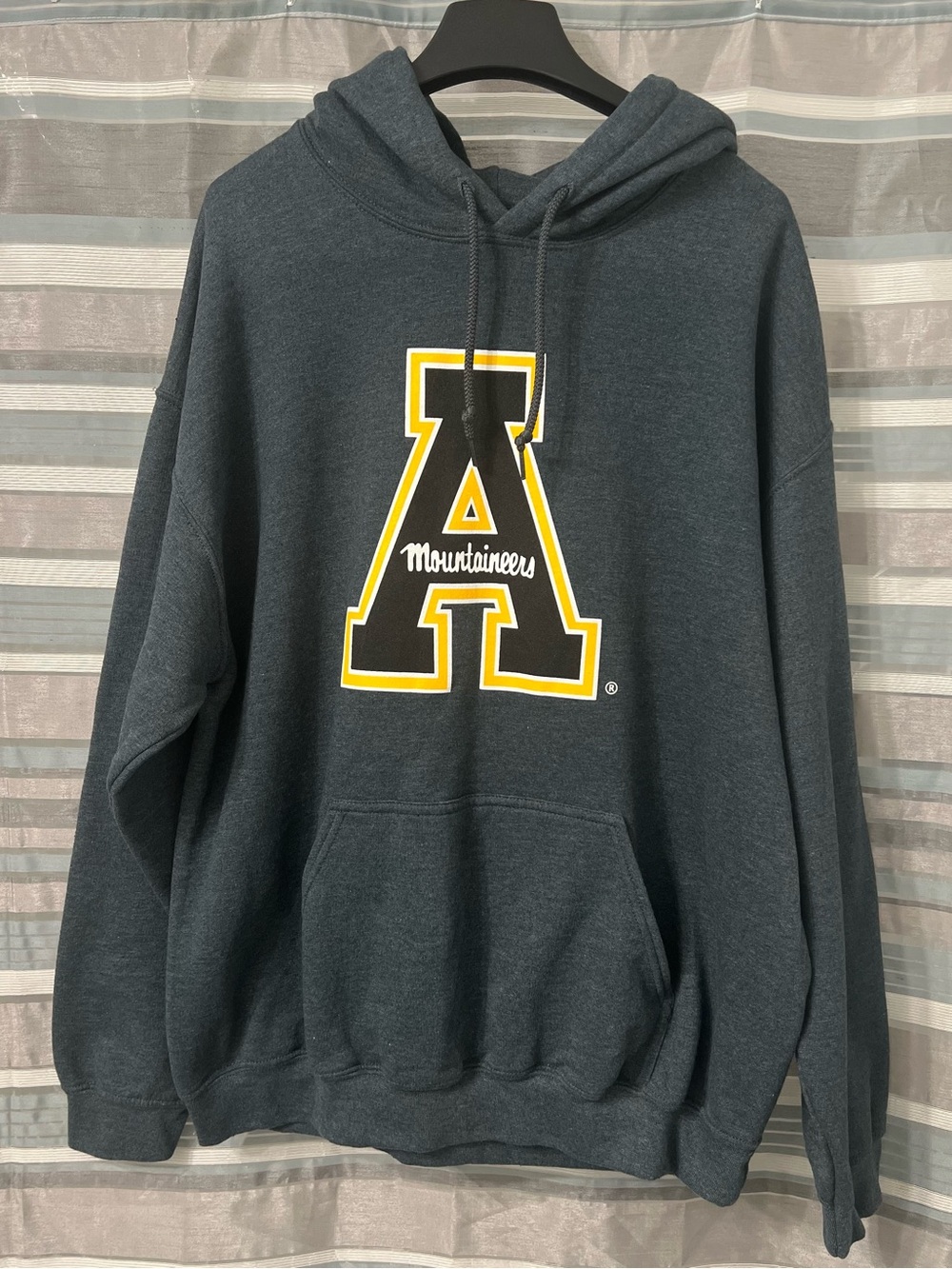 Appalachian State University Mountaineers Gray Pullover Hoodie with Logo